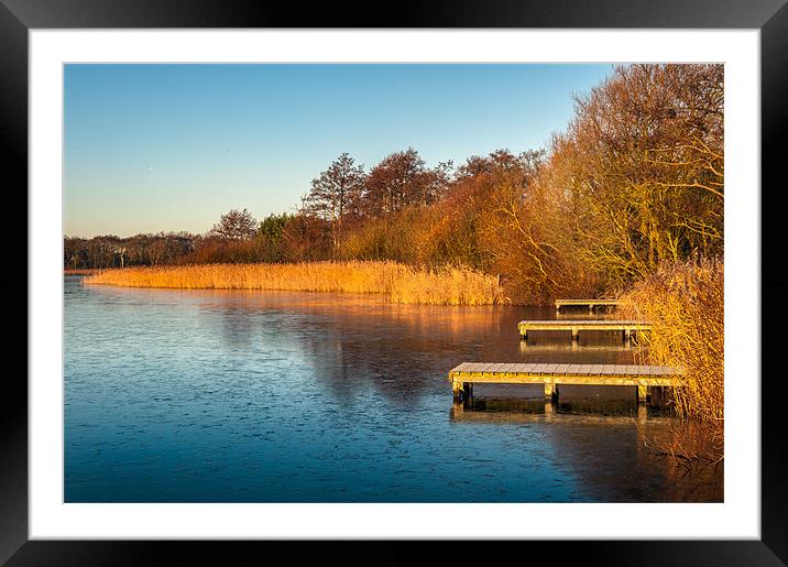 Fishing Jetties at Rollesby Framed Mounted Print by Stephen Mole
