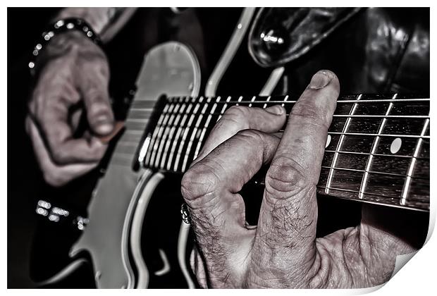 Guitar Hands Print by claire lukehurst
