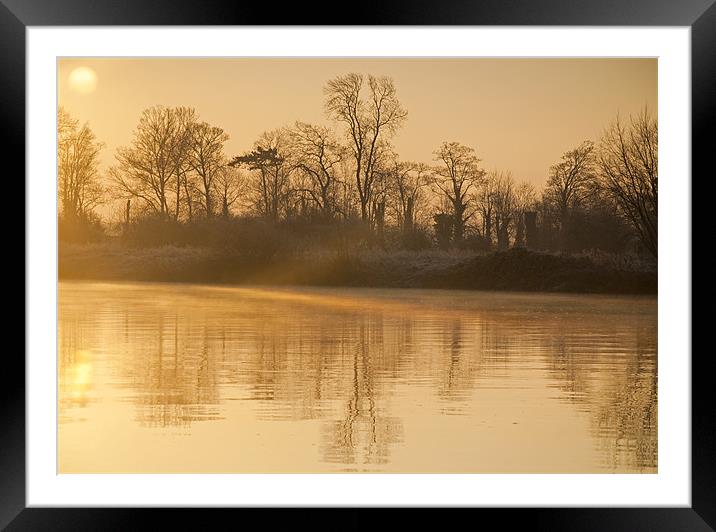 Misty Winter Morning Framed Mounted Print by Tracey Whitefoot