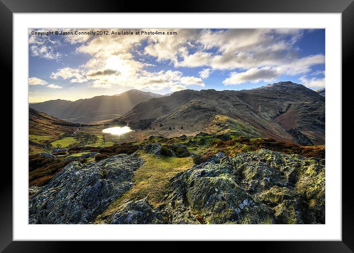 Little Langdale Valley Framed Mounted Print by Jason Connolly