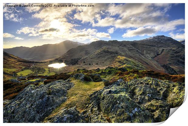 Little Langdale Valley Print by Jason Connolly