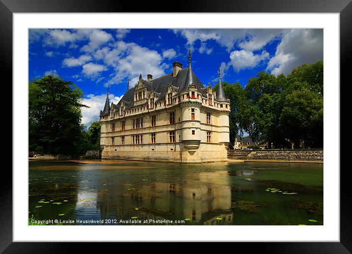 Chateau of Azay-le-Rideau, France Framed Mounted Print by Louise Heusinkveld