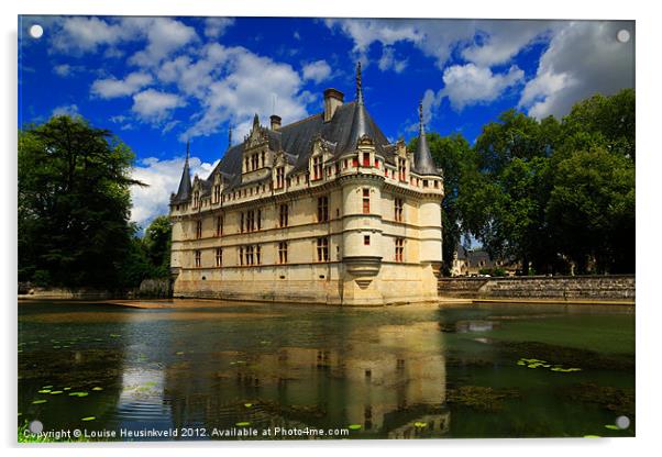 Chateau of Azay-le-Rideau, France Acrylic by Louise Heusinkveld