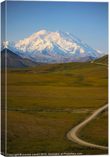 The road to McKinlay, Denali Canvas Print by yvonne & paul carroll