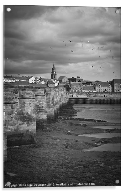 Old Bridge, Berwick Acrylic by George Davidson