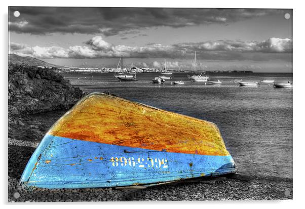 Upturned Boat Acrylic by Roger Green