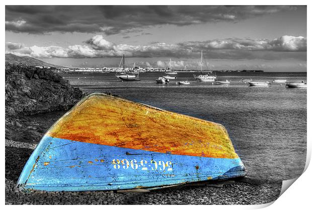 Upturned Boat Print by Roger Green