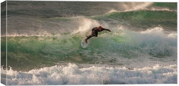 Lanzarote Surfer Canvas Print by Roger Green