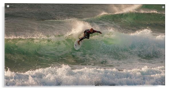 Lanzarote Surfer Acrylic by Roger Green