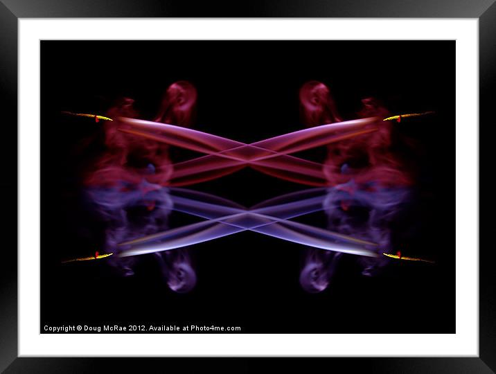 red & blue Framed Mounted Print by Doug McRae