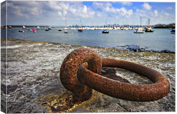 the harbour wall Canvas Print by meirion matthias