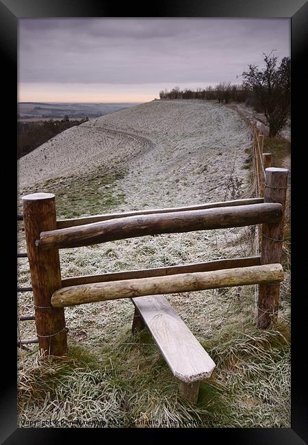 A Winters Stile Framed Print by Phil Wareham