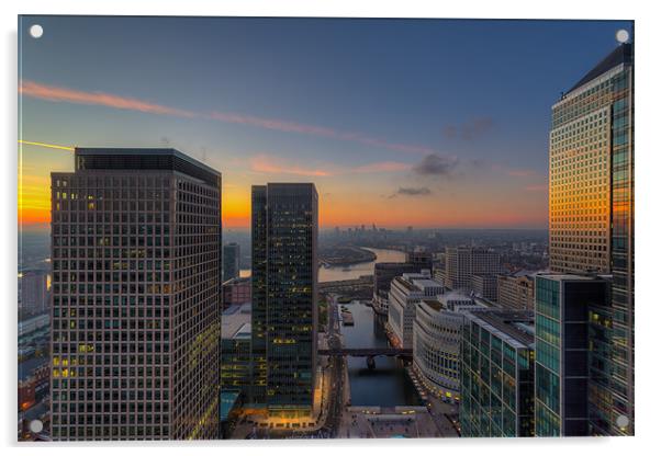 Sunset From 27 Floors Up Acrylic by Paul Shears Photogr