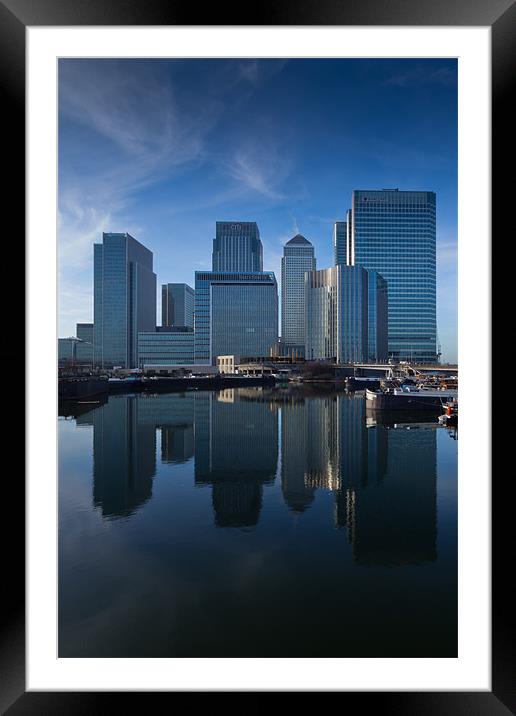 Canary Wharf Blues Framed Mounted Print by Paul Shears Photogr