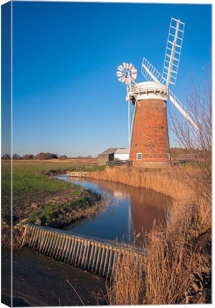 Horsey Mill in the sun Canvas Print by Stephen Mole
