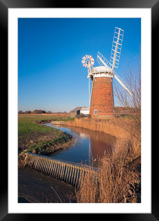 Horsey Mill in the sun Framed Mounted Print by Stephen Mole