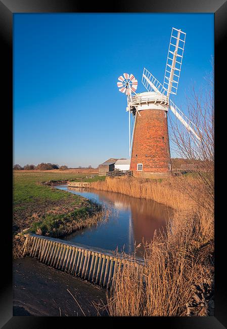 Horsey Mill in the sun Framed Print by Stephen Mole