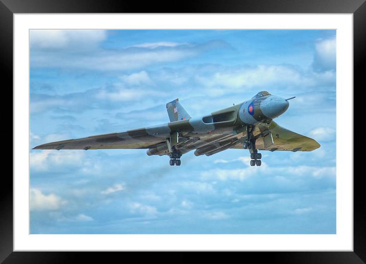 Vulcan Bomber Framed Mounted Print by David Yeaman