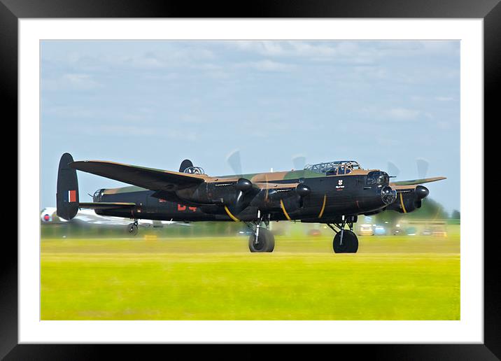 Avro Lancaster Bomber Framed Mounted Print by David Yeaman