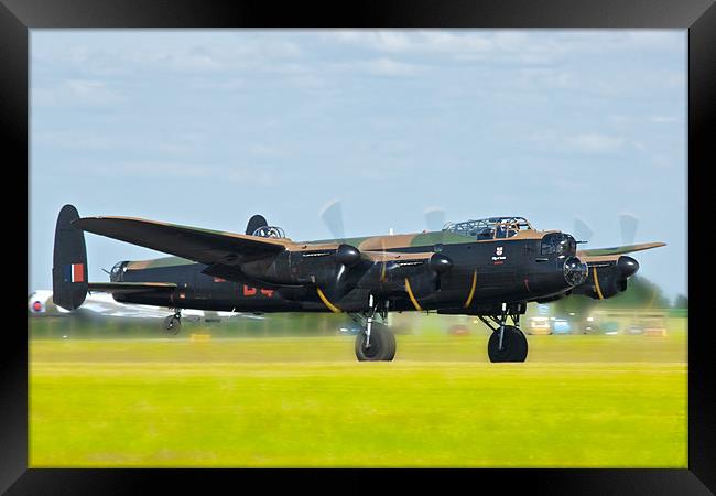 Avro Lancaster Bomber Framed Print by David Yeaman