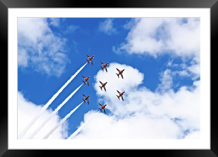 Red Arrows Framed Mounted Print by David Yeaman