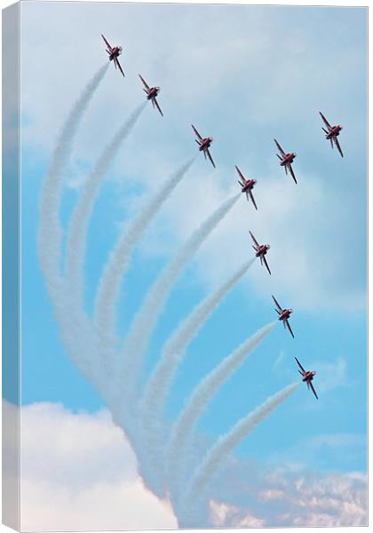 Red Arrows Canvas Print by David Yeaman