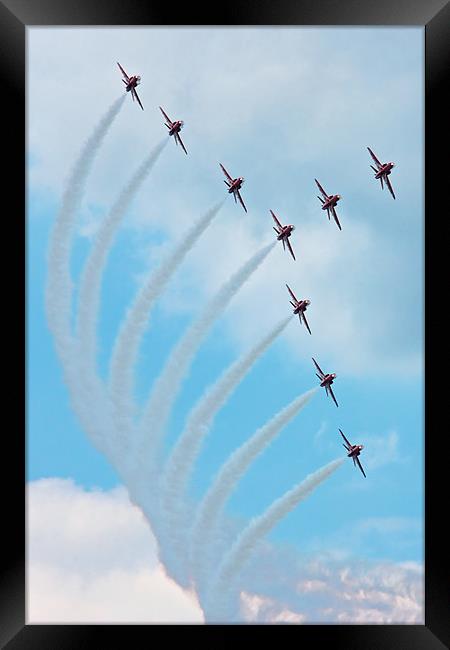 Red Arrows Framed Print by David Yeaman