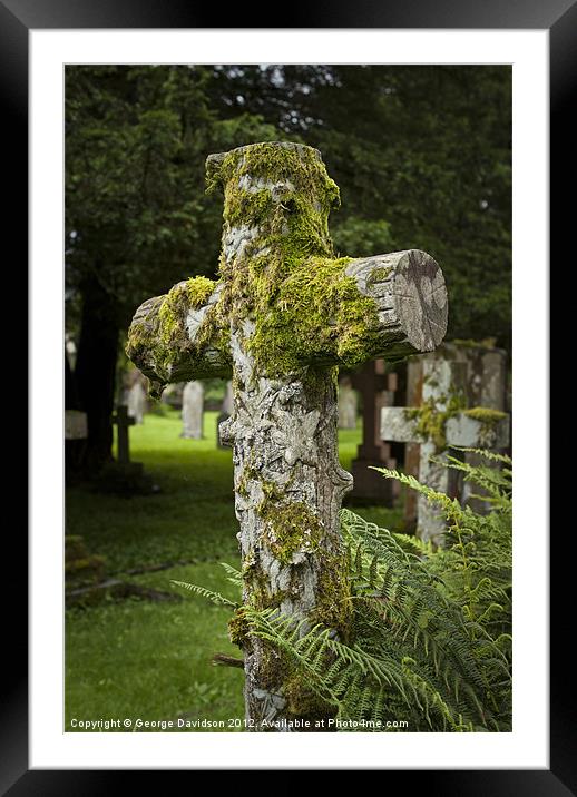 Moss & Cross Framed Mounted Print by George Davidson