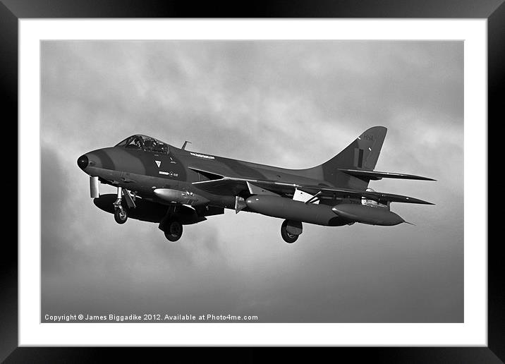 Hawker Hunter Framed Mounted Print by J Biggadike