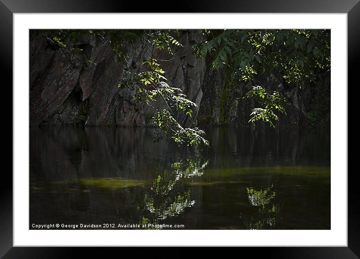 Reflection Cave Framed Mounted Print by George Davidson