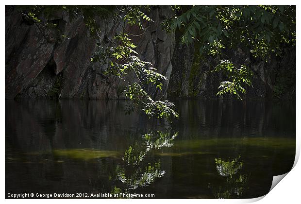 Reflection Cave Print by George Davidson