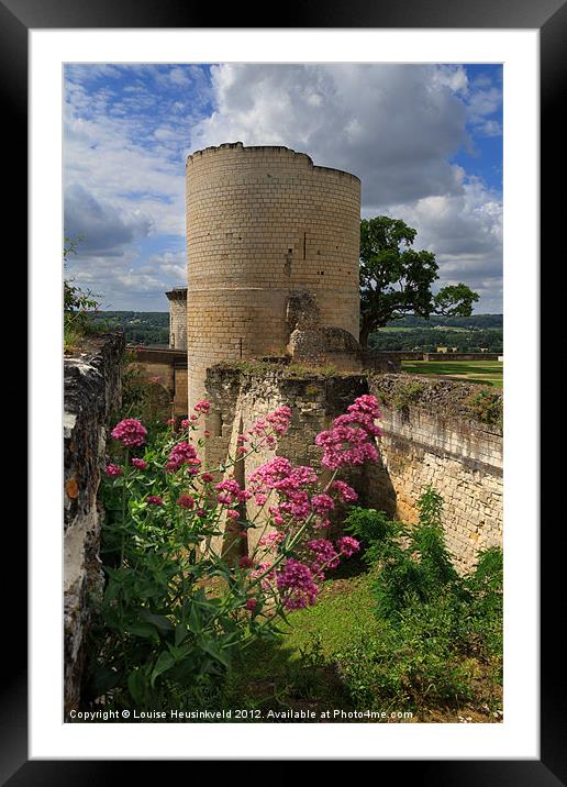 Tour du Coudray, Chateau Chinon, Loire Valley Framed Mounted Print by Louise Heusinkveld