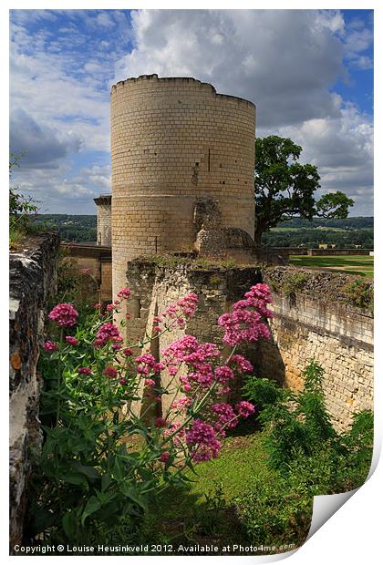 Tour du Coudray, Chateau Chinon, Loire Valley Print by Louise Heusinkveld