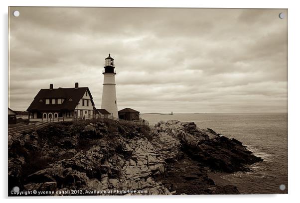 Portland lighthouse, Maine Acrylic by yvonne & paul carroll