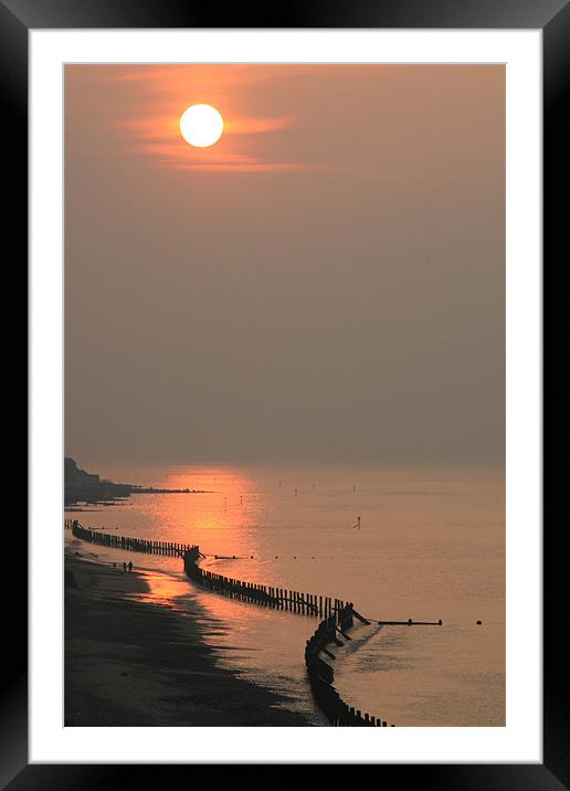 Beach sunset Framed Mounted Print by Ian Owen
