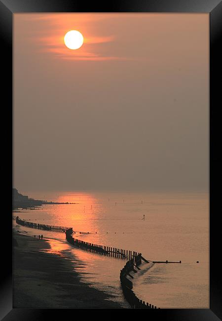 Beach sunset Framed Print by Ian Owen
