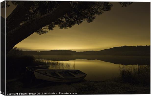 Loch Ard in the Evening Canvas Print by Buster Brown