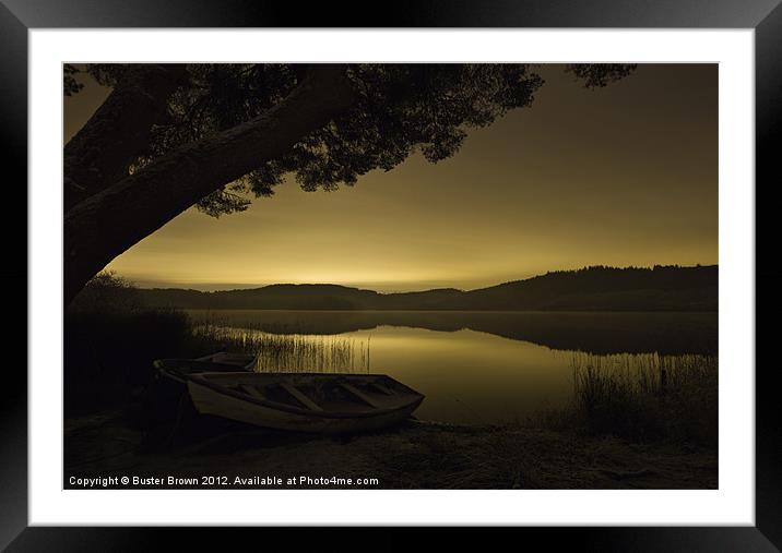 Loch Ard in the Evening Framed Mounted Print by Buster Brown