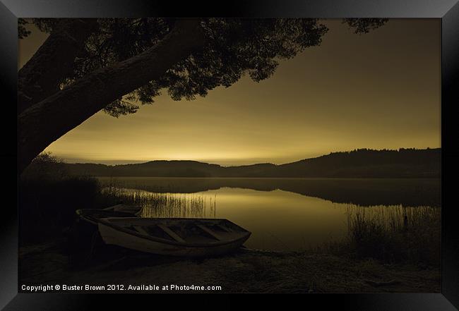 Loch Ard in the Evening Framed Print by Buster Brown