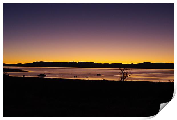First morning light, Mono Lake, California Print by Claudio Del Luongo