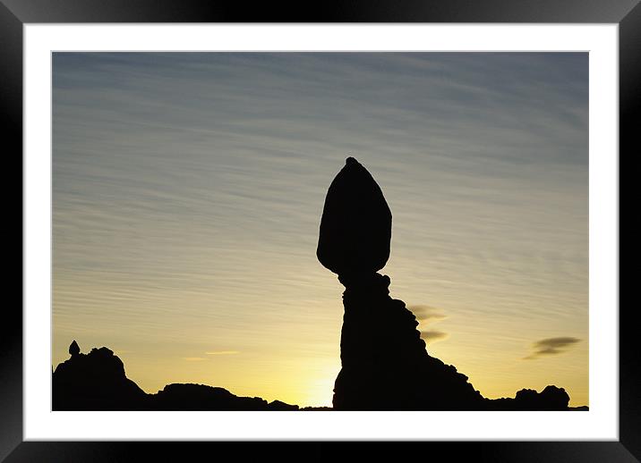Balanced Rock, Utah Framed Mounted Print by Claudio Del Luongo