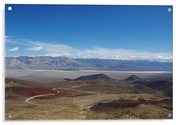 Road to Death Valley Acrylic by Claudio Del Luongo