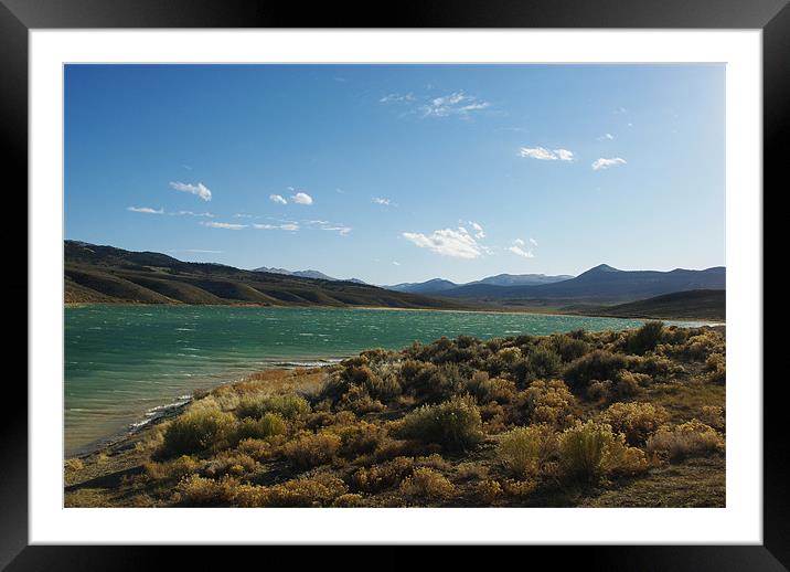 Illipah Creek Reservoir, Nevada Framed Mounted Print by Claudio Del Luongo