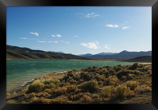 Illipah Creek Reservoir, Nevada Framed Print by Claudio Del Luongo