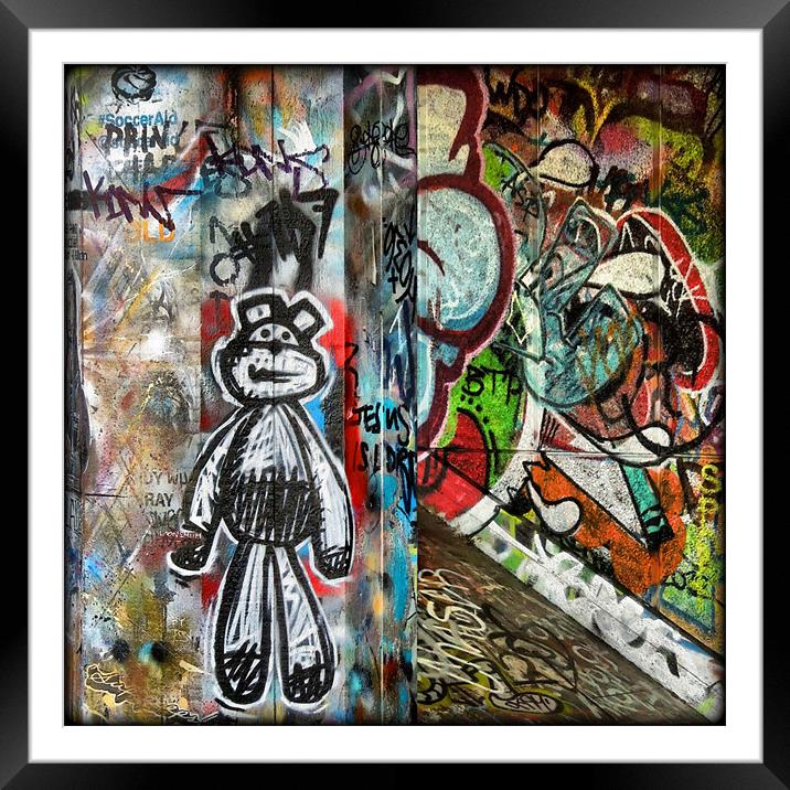 graffiti ted Framed Mounted Print by Heather Newton