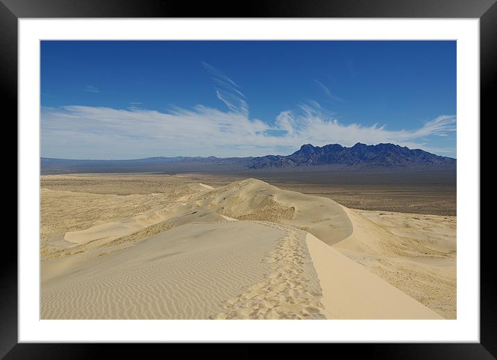 Mojave Dunes, California Framed Mounted Print by Claudio Del Luongo