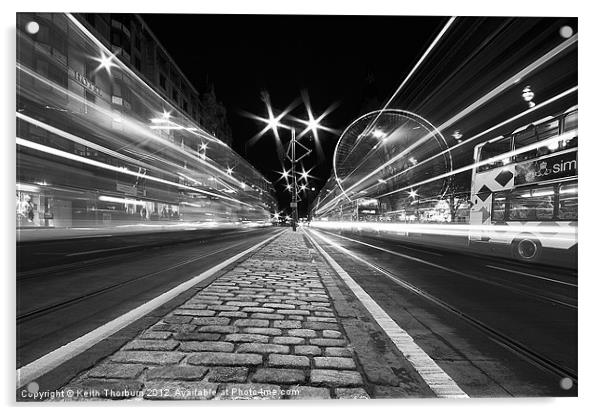 Princes Street Lights Acrylic by Keith Thorburn EFIAP/b