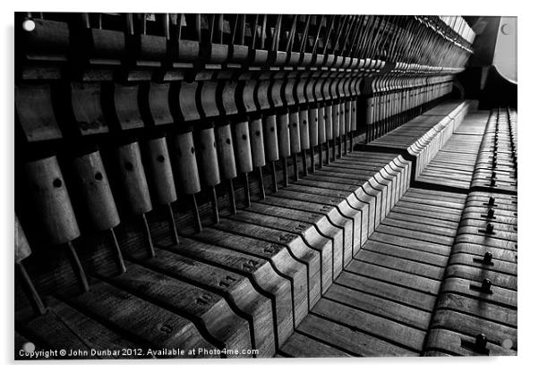 Silent Piano Keys Acrylic by John Dunbar