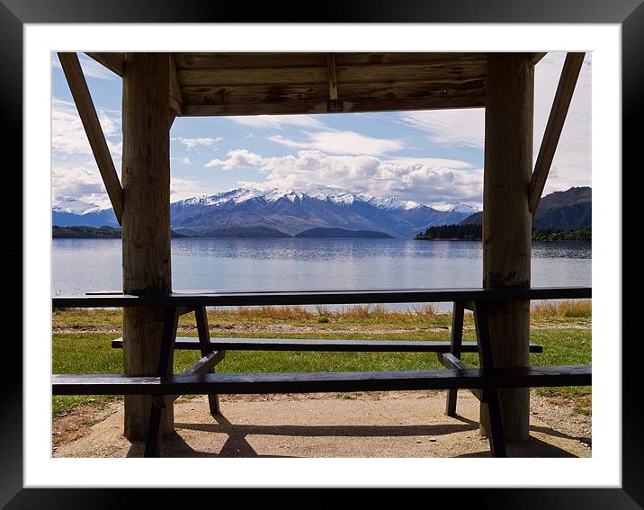 Rustic Shelter View Framed Mounted Print by Richard Thomas