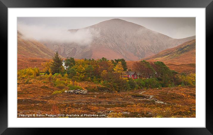 Autumn colors at Sligachan, Scotland Framed Mounted Print by Gabor Pozsgai